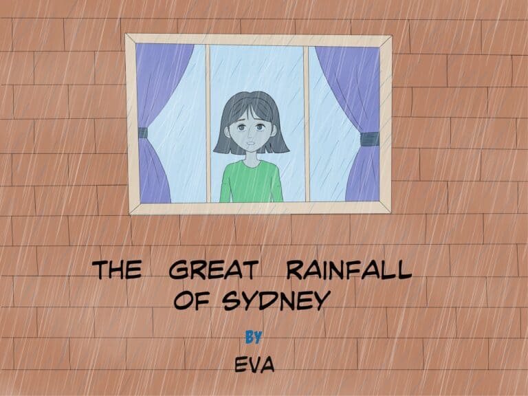 photo of girl looking out the window at the rain